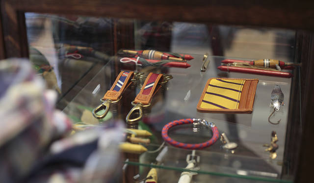 <strong>TOMMY HILFIGER</strong> A cabinet by the register displays items for the store's opening