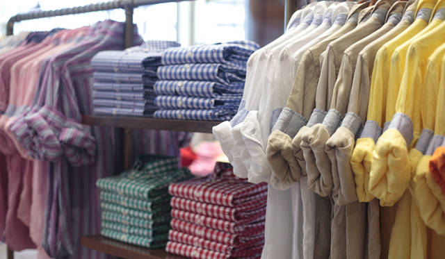 <strong>TOMMY HILFIGER</strong> Shirts in fresh, spring-like colors are also on display