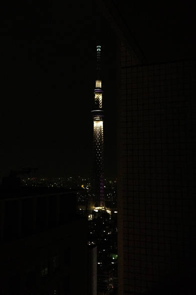 今日は夜景をお届けします。夜のスカイツリーもいいですね