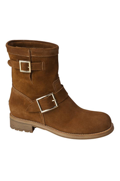 <strong>JIMMY CHOO｜ジミー チュウ</strong>　キャメルバイカーブーツ 「YOUTH」 10万3950円 （JIMMY CHOO　Tel.03-5413-1150）