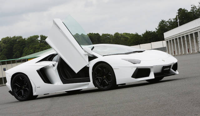 <strong>Lamborghini Aventador LP 700-4</strong><br />Like the Countach, the door handles are hidden behind a recess in the door.