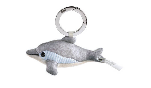 <strong>Steiff｜シュタイフ</strong>　フェルト キーリング ドルフィン（素材｜ウールフェルト、10cm）7350円