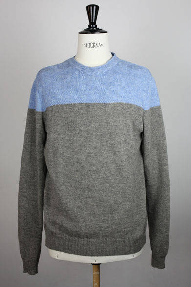 <strong>MONSIEUR LACENAIRE｜ムッシュー・ラスネール</strong>　2012-13年秋冬コレクション　ブロックカラーラウンドネックニット