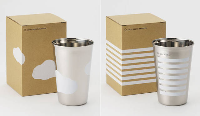 <strong>DESIGN DESIGN</strong> Stainless Steel Eco-Cups: "Cloud Cup" and "Sign Cup"