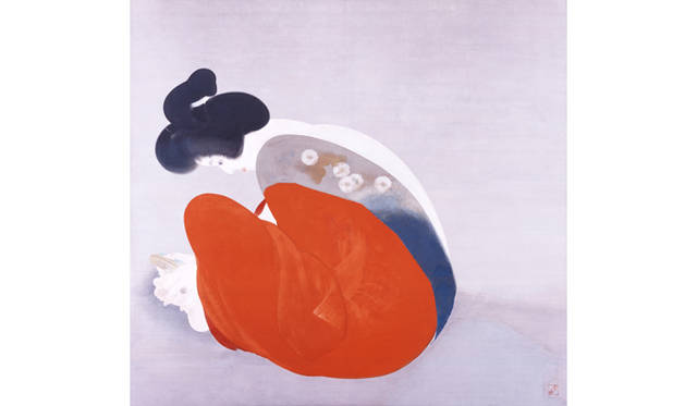 <strong>『はじまりは国芳―江戸スピリットのゆくえ』</strong>　寺島紫明「爪」昭和5年(1930)、130.5×138.8cm、絹本着色、大関株式会社蔵　※後期のみの展示