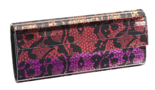 <strong>JIMMY CHOO│ジミー チュウ</strong>　クラッチ（レースプリント）　「SWEETIE」　8万7150円