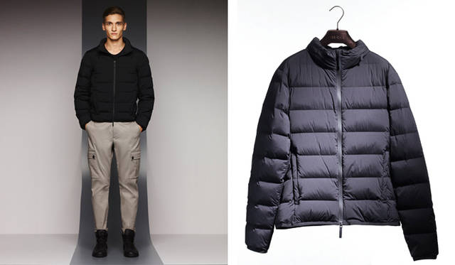 <strong>GUCCI｜グッチ</strong>　ストレッチナイロンダウンジャケット（パッカブルポーチ付）　13万3350円