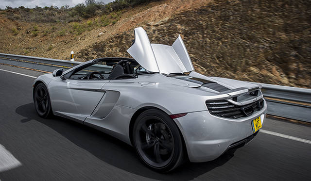 <strong>McLaren MP4-12C Spider</strong><br />The 12C Spider features a fully automatic roof that opens and closes in approximately 17 seconds, even while driving.