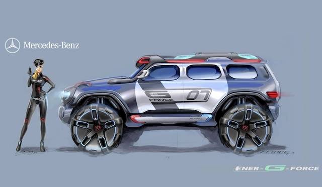 <strong>Mercedes-Benz Ener-G-Force</strong><br />The windows are extremely small relative to the vehicle's size to protect the occupants in case of an incident, such as a shootout.
