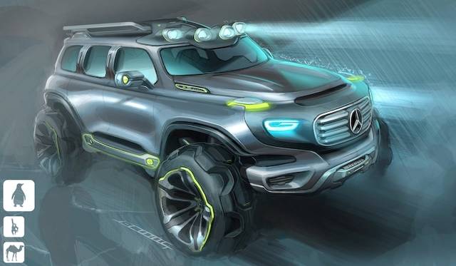 <strong>Mercedes-Benz Ener-G-Force</strong><br />This is a concept illustration drawn for use in cold climates.