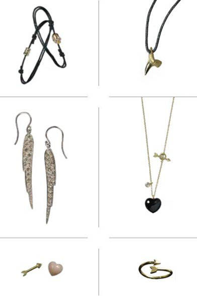 <strong>BARNEYS NEW YORK</strong> "FINN" from the left corner (clockwise) bracelet ¥55,650, ¥133,350, necklace ¥75,600, ¥175,350, ring ¥87,150, earrings ¥79,800, ¥651,000 (all Barneys Exclusive)