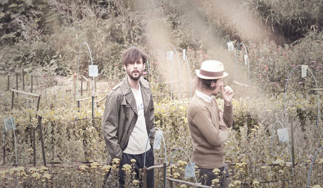 <strong>NAISSANCE</strong> 2013 Spring/Summer Collection. Left: Summer Trench Coat, Nep Denim Gurkha Shorts, Cotton Knit Cardigan, Print T-shirt B. Right: Cotton Square Neck Knit, Oxford Shirt, Denim Pants, Wide Brim Fedora Hat