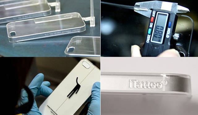<strong>CEMENT PRODUCE DESIGN｜セメントプロデュースデザイン</strong>　iPhoneケース「iTattoo」　iTattoo for iPhone5のプリントは、自動車やバイクの板金塗装を得意とする製造業との取り組みによって、剥がれないプリントを実現。プリント箔の上からUVコーティングのガラス製の加工をほどこし、剥がれないだけでなく、傷もつかない耐久性を兼ね備えている