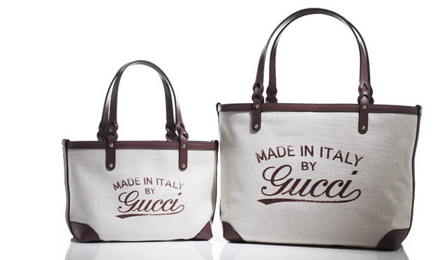 <strong>GUCCI｜グッチ</strong>　クラフト　左から 9万9750円[W28×H22×D11cm]、10万9200円[W46×H28×D16cm]