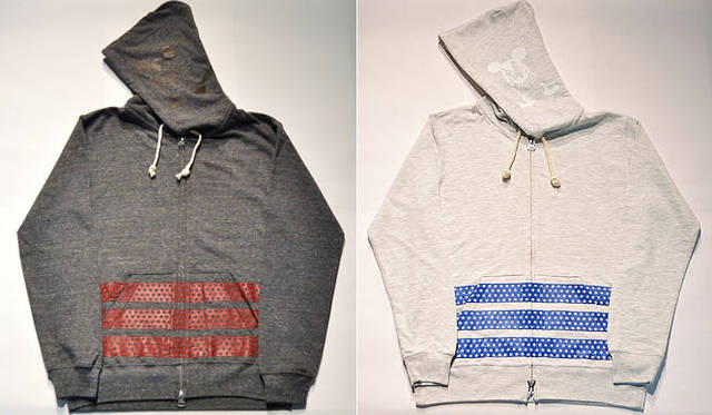 <strong>BURNER</strong> DISNEY Collaboration Zip Hoodie (Charcoal, Oatmeal) ¥13,650 each © Disney
