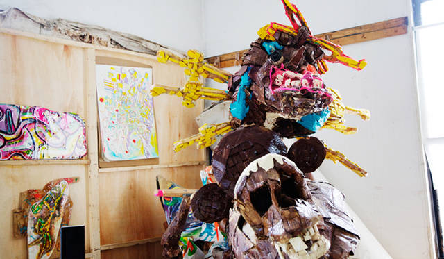 ふたりのアトリエ兼住居。写真はアトリエ