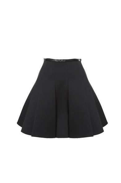 T by ALEXANDER WANG WOMEN’S<br />NEOPLENE SKIRT WITH LEATHER PLACEMENTS/BLACK 3万7800円（旗艦店の限定商品）