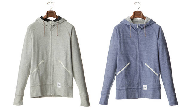 「Reversible Hooded Zipper Training Pt」エレファント、ネイビー 各2万3100円