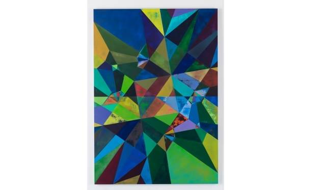 <strong>ART｜小牟田悠介個展『Color Unfolds』</strong>　小牟田悠介 《Plane_King fisher》2013年、アクリル、238 x 168 x 4.5cm 撮影: 表恒匡 | SANDWICH