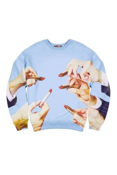 <strong>MSGM｜MSGMと雑誌『TOILETPAPAER』がコラボレーション</strong>　リップスティックブルー　5万1450円