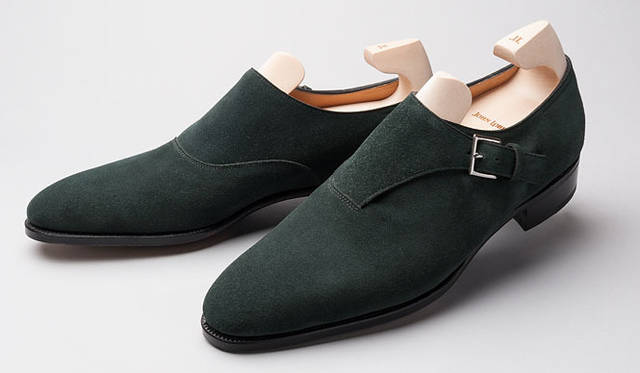 モデル「JERMYN II」（カラー：Sea Green、素材：Suede）ジョンロブ丸の内店