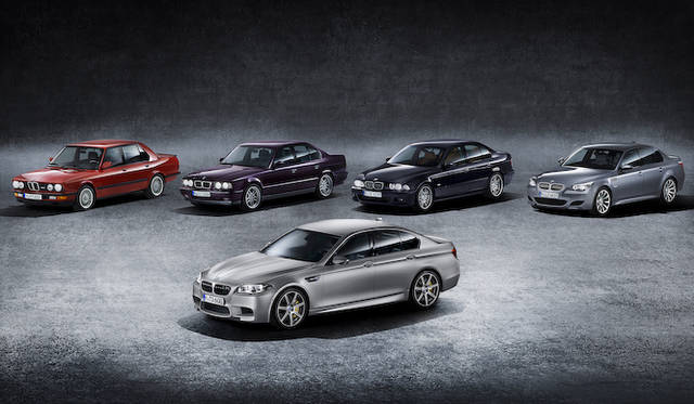 Previous BMW M5 models and the 30 Jahre M5