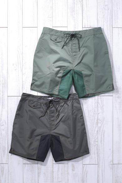MEN'S | "THE CIGAR" offers excellent functionality as surf shorts, while also being attractive as town wear that pairs easily with tops. The coin pocket on the flap adds a nice accent. Nylon Shorts ¥20,000 each (LVDI)<br />*Tax excluded price