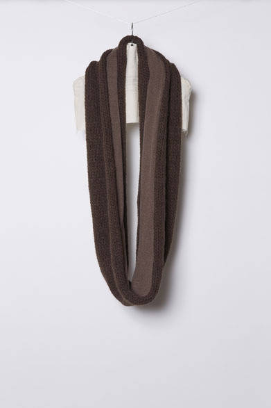 Logia.SilkCashmere Combi Snood brown 2万7000円
