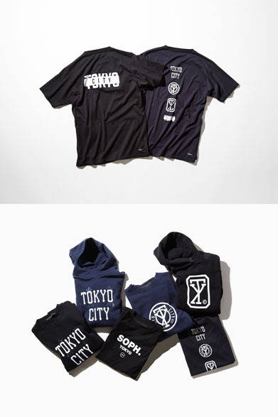 「SOPH.TOKYO 15th Anniversary」 スペシャルプロダクト<br />「Fragment TOKYO CITY TEE」各8640円