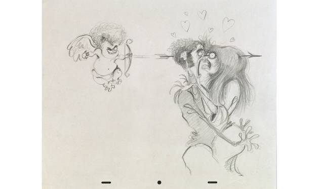 無題（カートゥーン） 1980-1986年頃 32.1 x 39.7 cm 鉛筆･紙 © 2014 Tim Burton