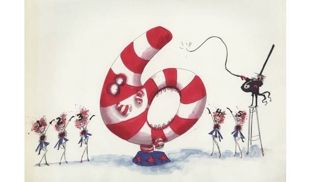無題（ナンバー・シリーズ #6） 1982 27.9×38.1cm インク・マーカー紙 © 2014 Tim Burton
