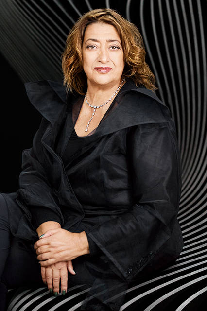Architect Zaha Hadid. The first woman to win the Pritzker Prize in 2004. She also received the Stirling Prize in 2010 and 2011, and was appointed Dame Commander of the Order of the British Empire in 2012.