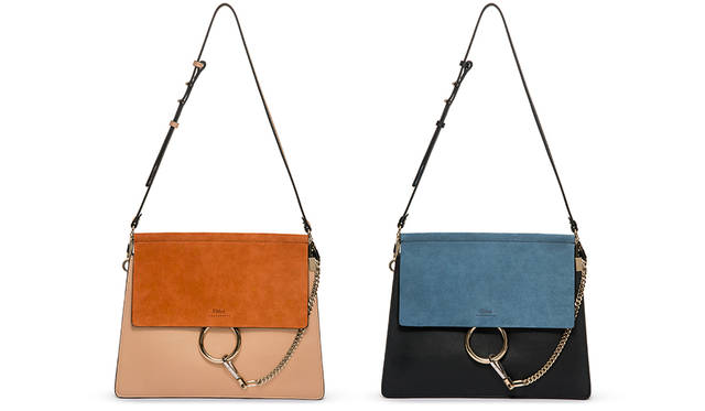 Symbolizing the spirit of the nonchalant Chloé girl, the "FAYE" bag is luxurious, elegant, and effortlessly sophisticated, yet its accordion gussets offer ample storage, making it the perfect companion for the active Chloé girl. Bag (left to right: café, myrtille) ¥211,680 each