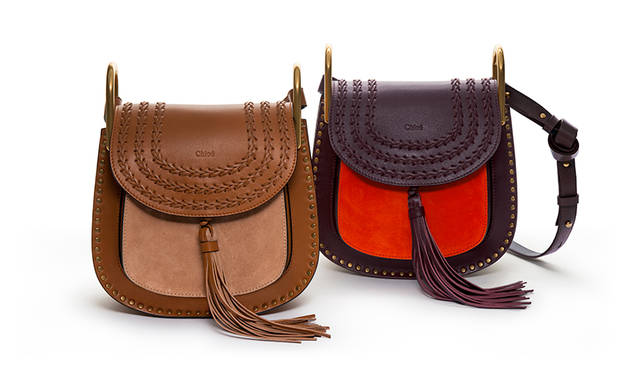 Unveiled in the Fall/Winter 2015 collection, the "HUDSON" bag embodies the stylish and free-spirited attitude of the Chloé girl, with a distinct 70s vibe. Details like the playfully swinging tassel and the handcrafted leatherwork on the flap, inspired by equestrianism and saddlery, further enhance the bag's allure. Bag (left to right: noisette, cerise) ¥241,920 each