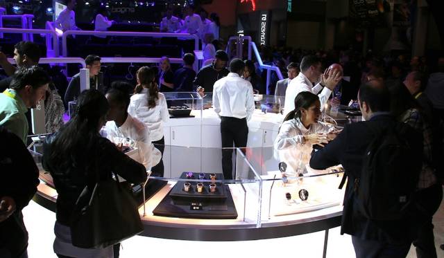 Samsung's Gear S2 series of smartwatches display booth.
