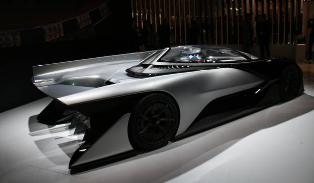 Faraday Future's EV concept "FFZERO1." The design is by R. Kim, who participated in the design of BMW's "i3" and "i8" concepts.