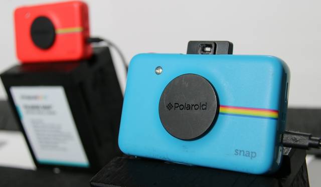 The Polaroid "Snap," a digital camera with a built-in printer.