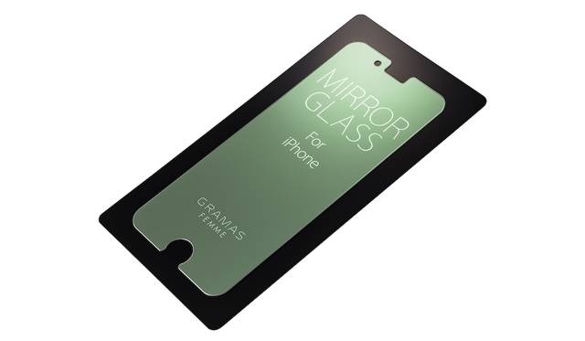 Protective glass that becomes a mirror when the backlight is off. Available in two different colors. ¥2,500 each for iPhone 7 and iPhone 7 Plus. Scheduled for late September release.