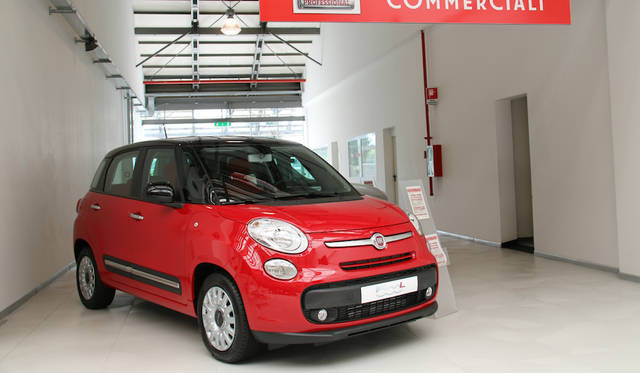 At the Fiat Professional commercial vehicle section. A van version of the 500L.