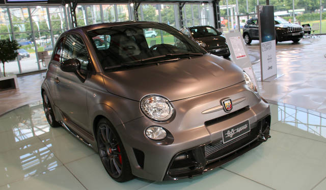 At the Abarth section. The two-seater 695 Biposto.