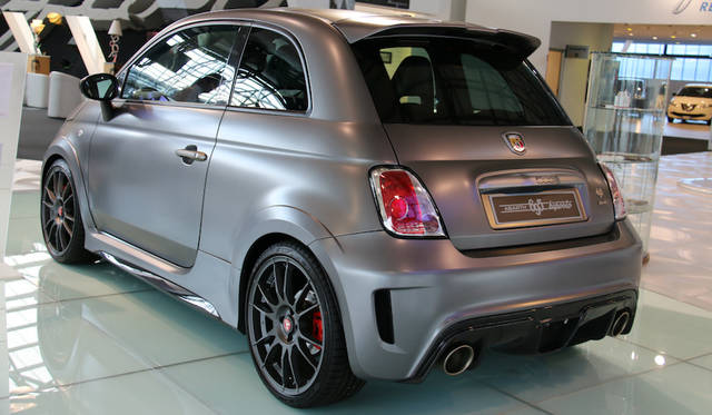 At the Abarth section. The two-seater 695 Biposto.