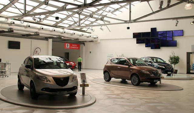 Lancia section, featuring various versions of the Ypsilon.