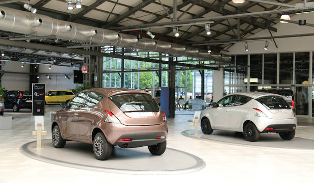 Lancia section, featuring various versions of the Ypsilon.