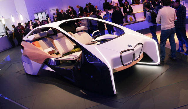 For the second year running, BMW set up an independent outdoor pavilion. At its center was a demonstration cabin for the futuristic dashboard, "HoloActive Touch."