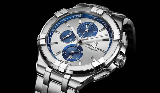A chronograph derived from the three-hand model. The vertically aligned trio of counters imparts a modern, sporty impression.
