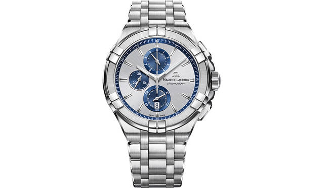 Aikon Collection: Chronograph Ref.AI1018-SS002-131-1 <br />Movement | Quartz <br />Case | Stainless steel <br />Case diameter | 44mm <br />Bracelet | Five-link bracelet with alternating polished finishes <br />Buckle | Double-folding clasp with push-button <br />Water resistance | 10 bar <br />Price | ¥125,000 (excluding tax)