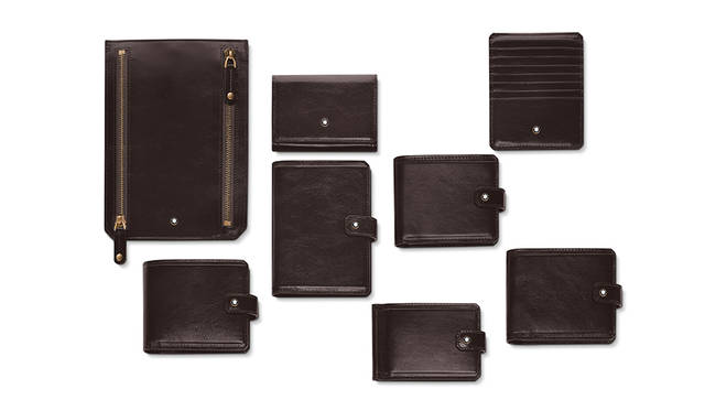Wallet 6cc with Money Clip ¥32,000. Wallet 4cc with Coin Case ¥36,000. Passport Holder ¥22,000. Long Pocket 8cc ¥26,000. Multi-Currency Pouch ¥61,000. Business Card Holder ¥26,000. (All excluding tax)
