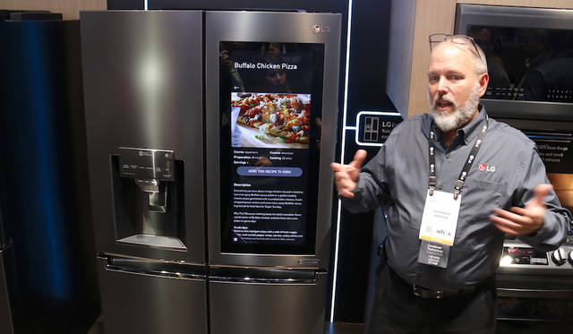 LG InstaView ThinQ Black Stainless Steel Refrigerator