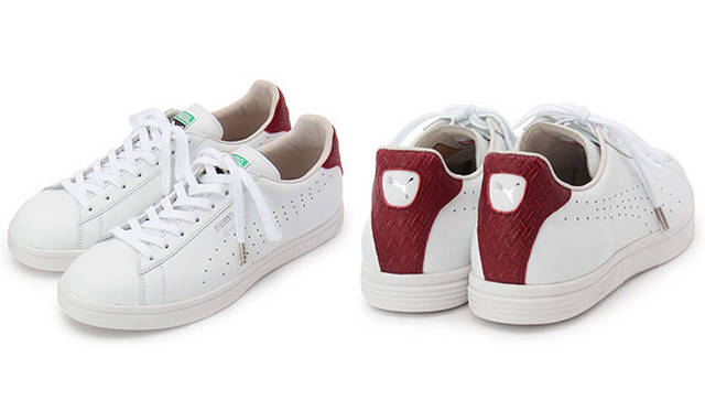 PUMA x TAKEO KIKUCHI "Court Star" White/Smooth Leather ¥19,440 (Available Jan 23, 2015 / Nationwide TAKEO KIKUCHI shops). *"Court Star" Navy/Suede scheduled for mid-March release.