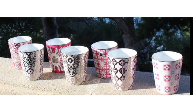 Ceramic tumbler fired in Limoges, France.